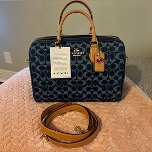 Coach Rowan Large Satchel bag in signature canvas